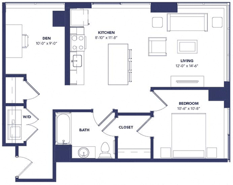 1 bed 1 bath at Two Twelve Clayton Apartments, Missouri